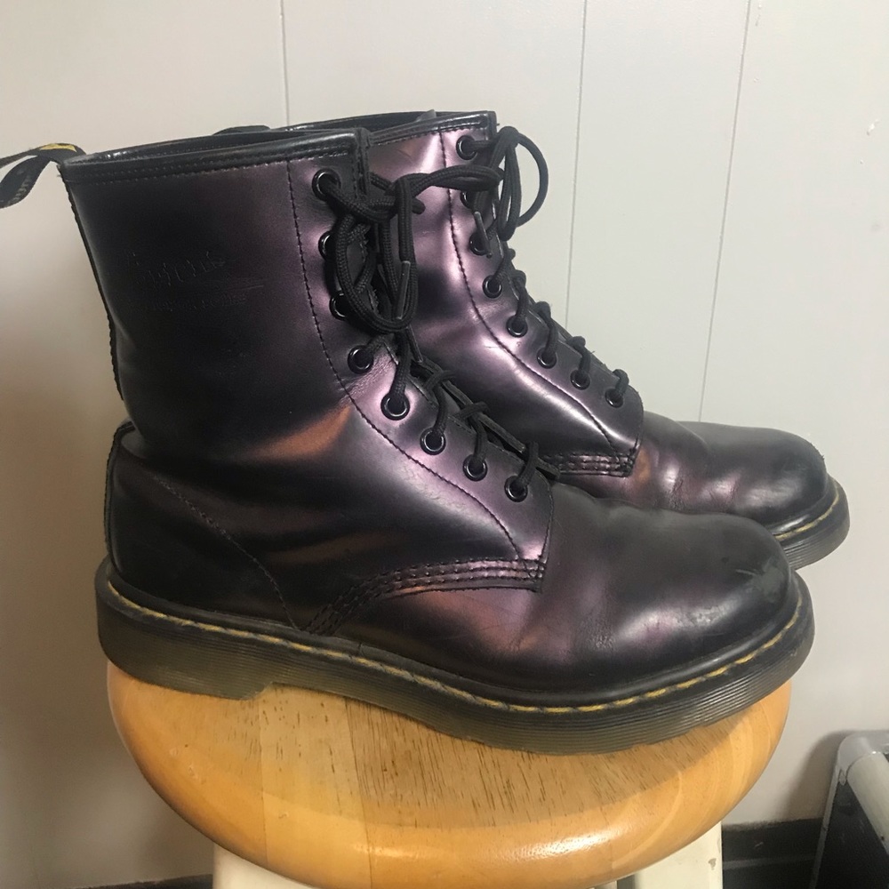 Dr. Martens Purple 1480 Metallic Leather Boots